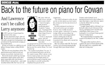 Back To The Future On Piano For Gowan